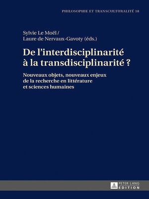cover image of De l'interdisciplinarité à la transdisciplinarité ?